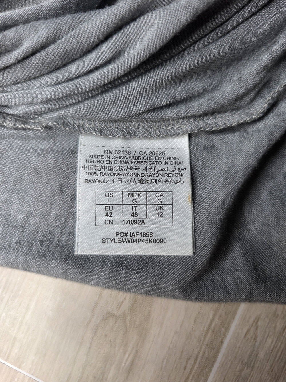 Guess NWT Gray Ruched One-Shoulder Women’s Dress. - Picture 9 of 10